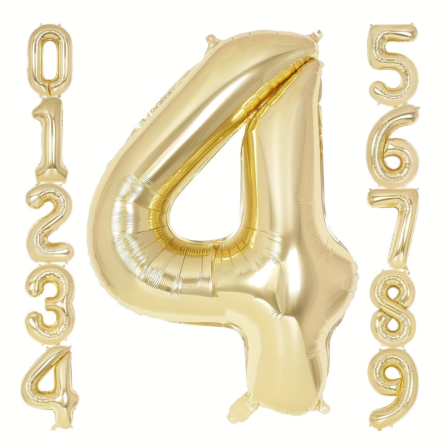 Large 40 Inch Golden Metallic Aluminum Film Balloons - No Electricity Needed Party Decoration for Birthdays, Anniversaries, New Year Celebrations - Suitable for Ages 14+, Set of 1