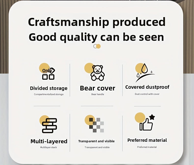 Double-layer design with two color choices. Premium Compartment Snack Tray".