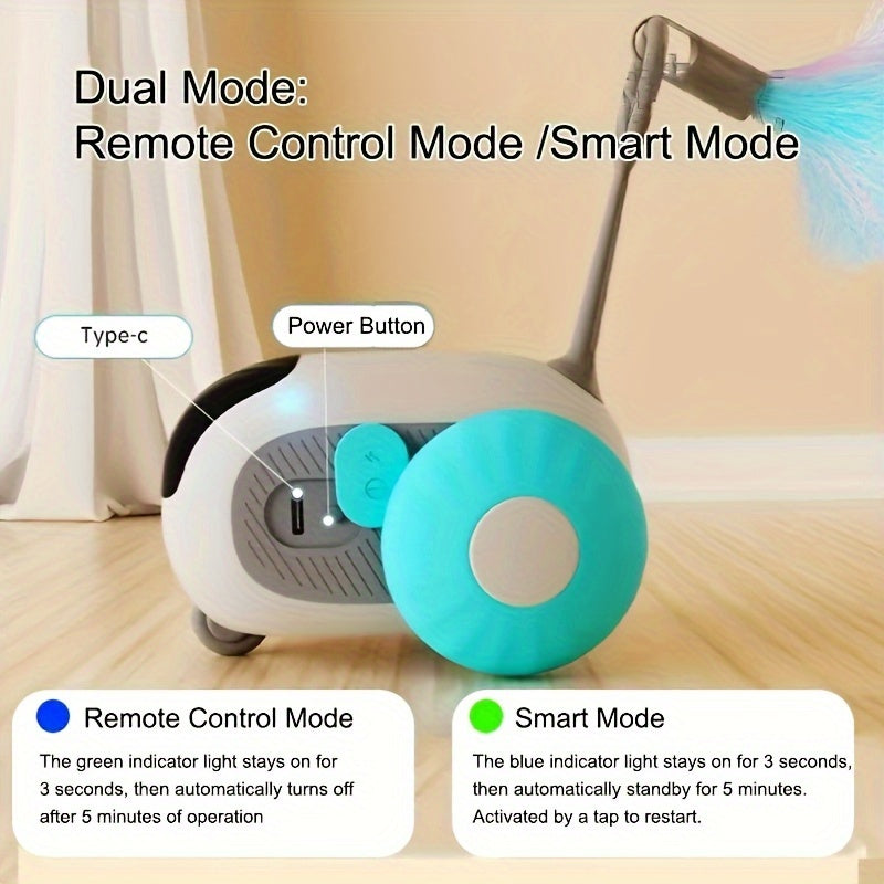 Remote Control/ Autopilot Dual-mode Teasing Cat Toy Electric Car, Teasing Cat Stick, Pet Supplies