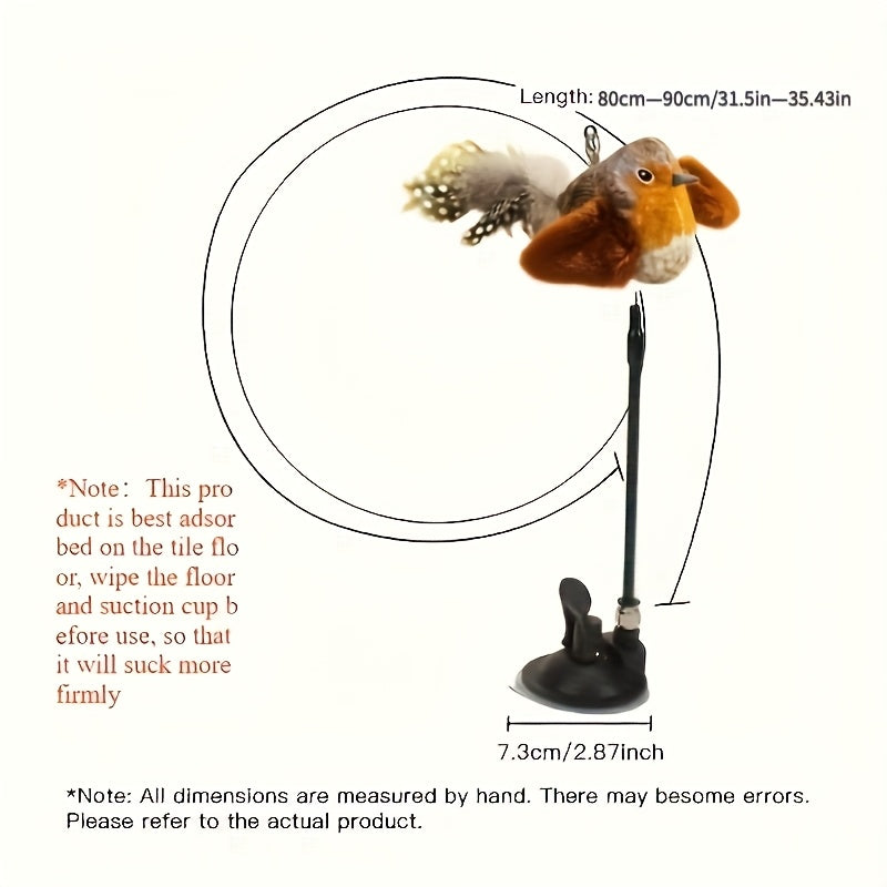 Interactive Cat Toy – Realistic Bird Sounds, Auto Flapping Fun