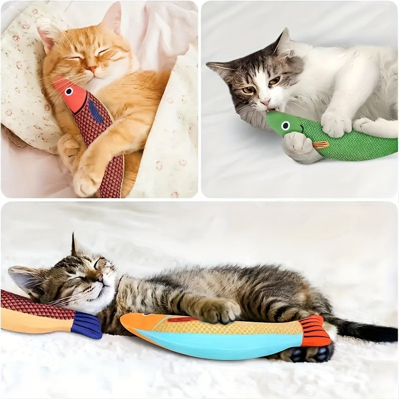 Crinkle Cat Fish Toy, Interactive Kicker, 1/2pcs Set