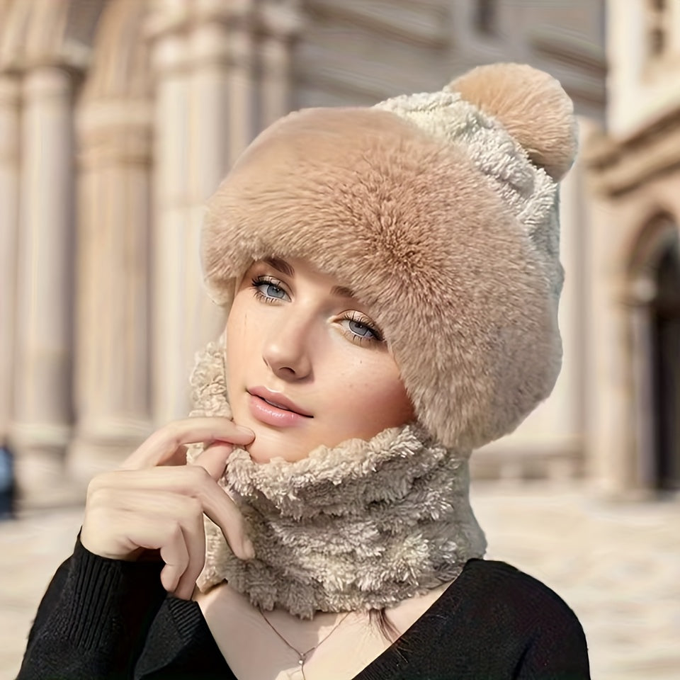 Winter Fleece-Lined Ear Warmer Hat