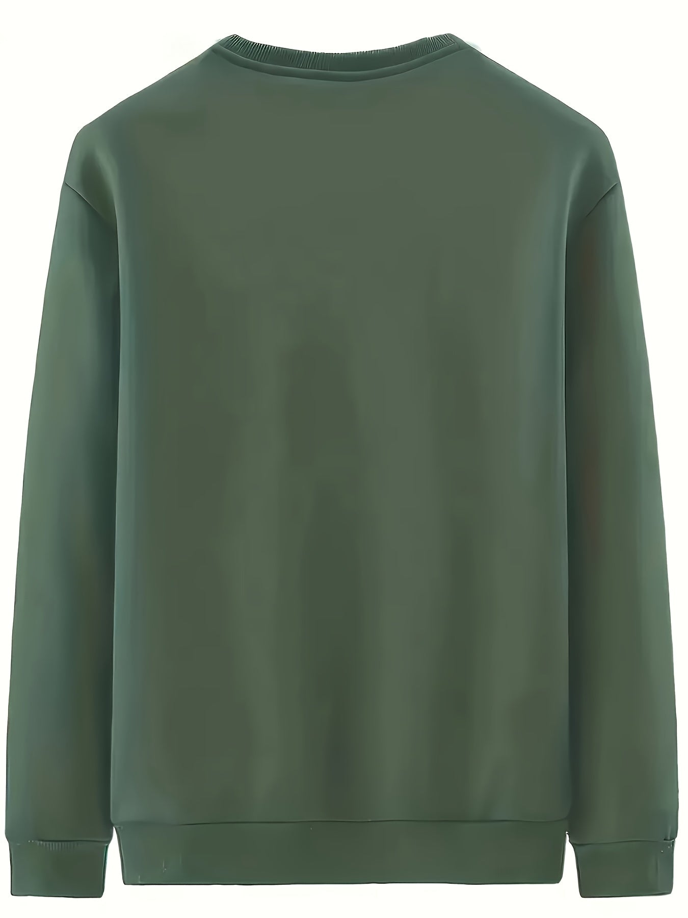 Men's Winter Fleece-Like Sweater Vest Jacket - Thickened Round Neck Long Sleeve Inner Layer, Machine Washable.