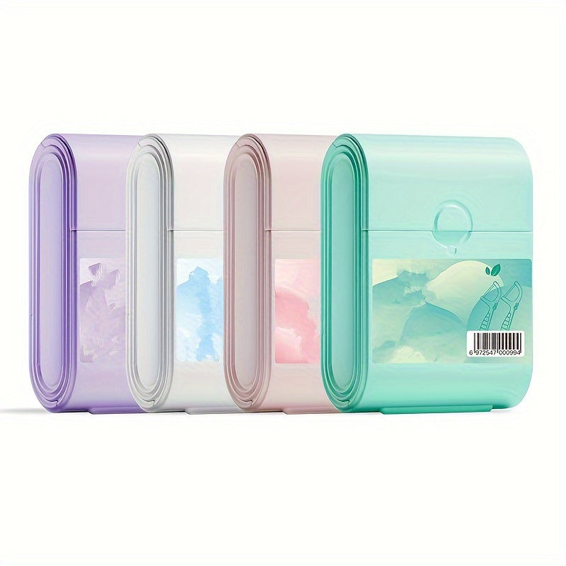 52-Count Double-Layered Mint Dental Floss Sticks with Portable Dispenser Box, Pre-Cut PS Material Flossers for Better Cleaning, Convenient One-Time Use