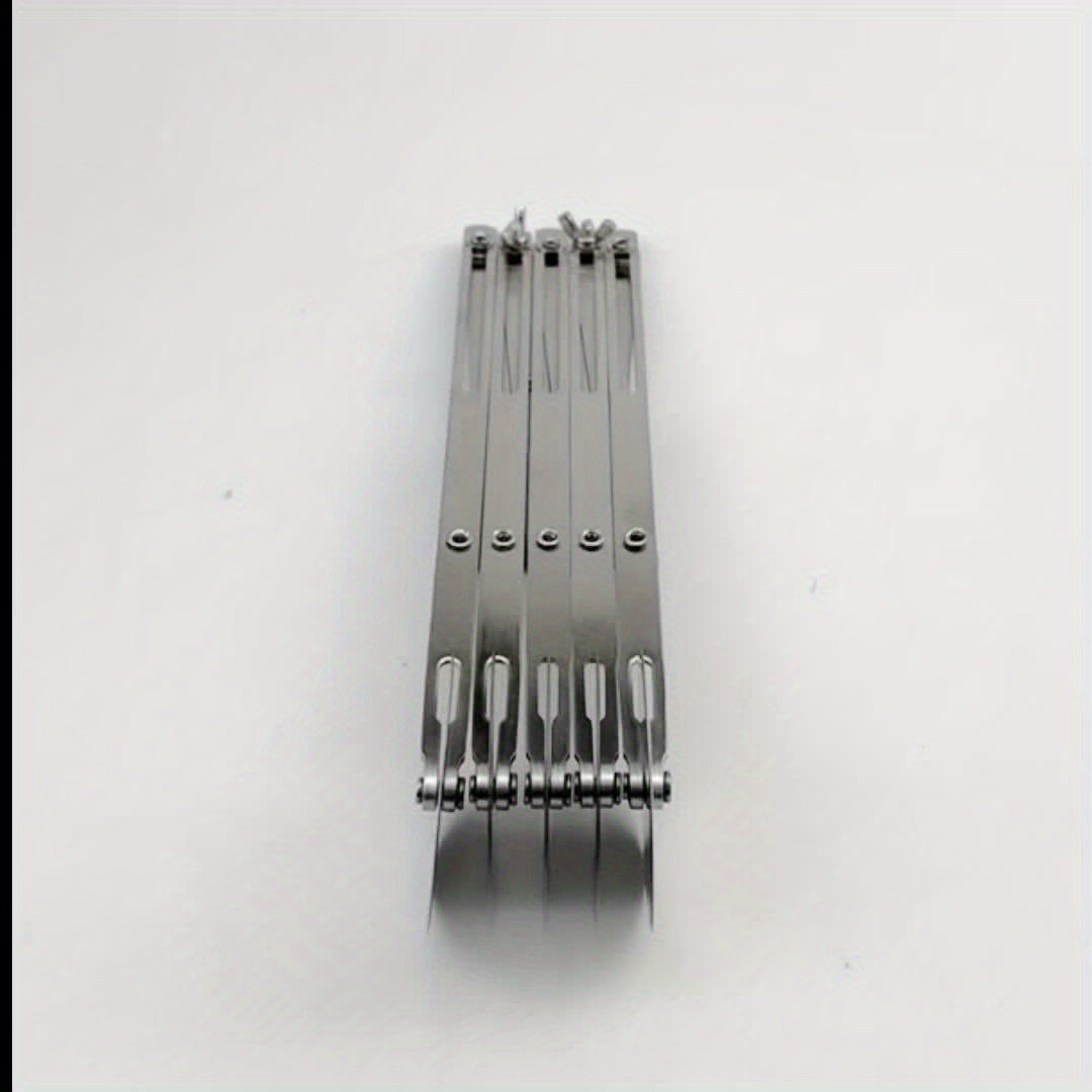 5-Wheel Pastry Knife - Stainless Steel Dough Cutter, Expandable Pasta Roller,