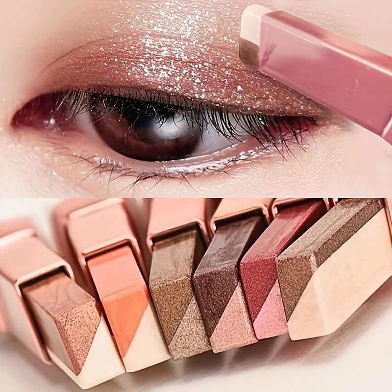 6pcs Double-Color Iridescent Eyeshadow Stick Set