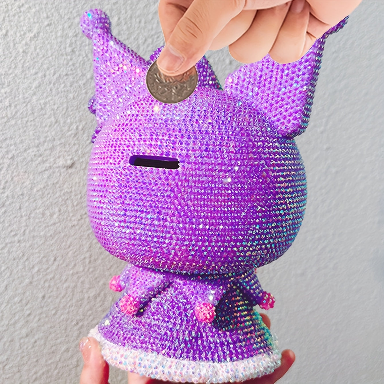 [Diamond Studded] DIY Diamond Studded Cute Cartoon Cat Coin Bank .