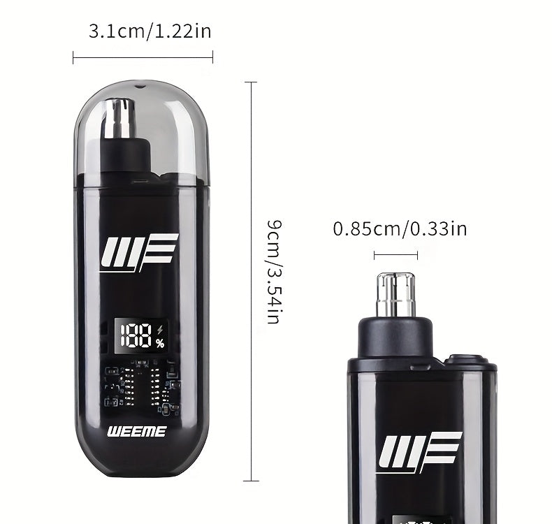WEEME Men'S USB-Powered Ear & Nose Hair Trimmer with LCD Display.