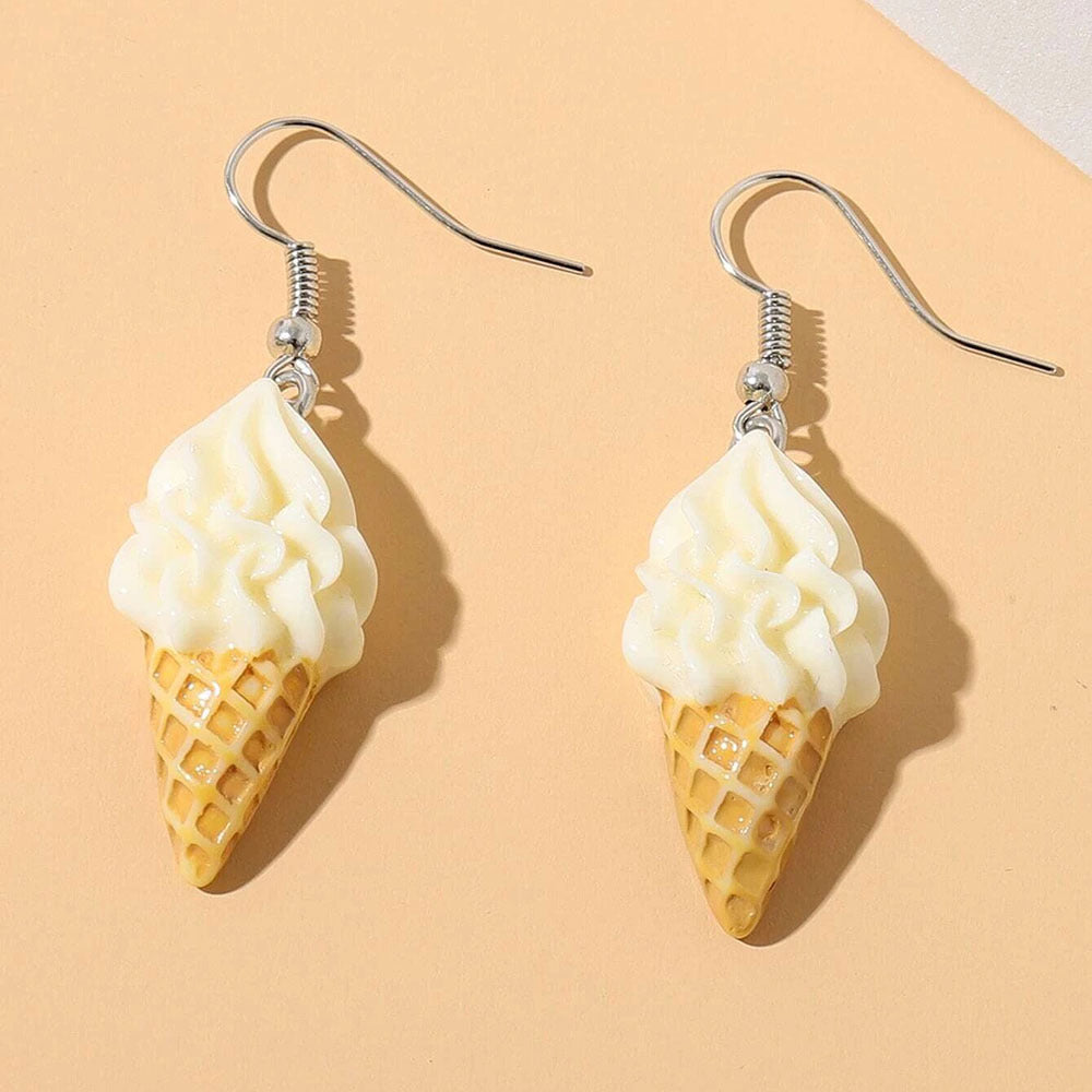 Imitation Ice Cream Resin Drop Dangle Earrings Food Design Accessories For Women Party Jewelry