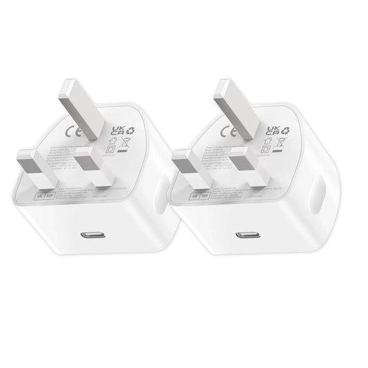2-Pack 20W USB C Fast Charger for iPhone 14/14 Plus/14 Pro/14 Pro Max/13 12 11 X XR XS SE 2020 8 7 6 6S Mini, Pad Pro, USBC PD Wall Charging Plug UK Type C Power Adapter