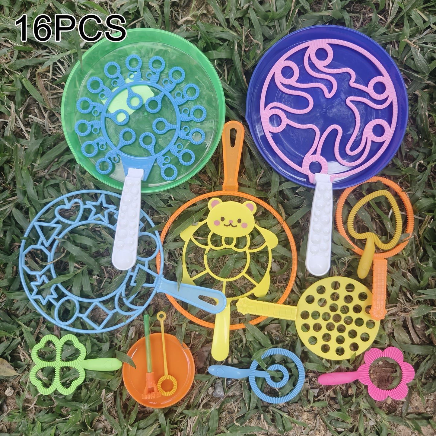 3/7/14pcs Bubble Wands Set, DIY Giant Creative Bubble Sticks Set, Random Colors, For Birthday Party Outdoor Activity Multiplayer Garden Game