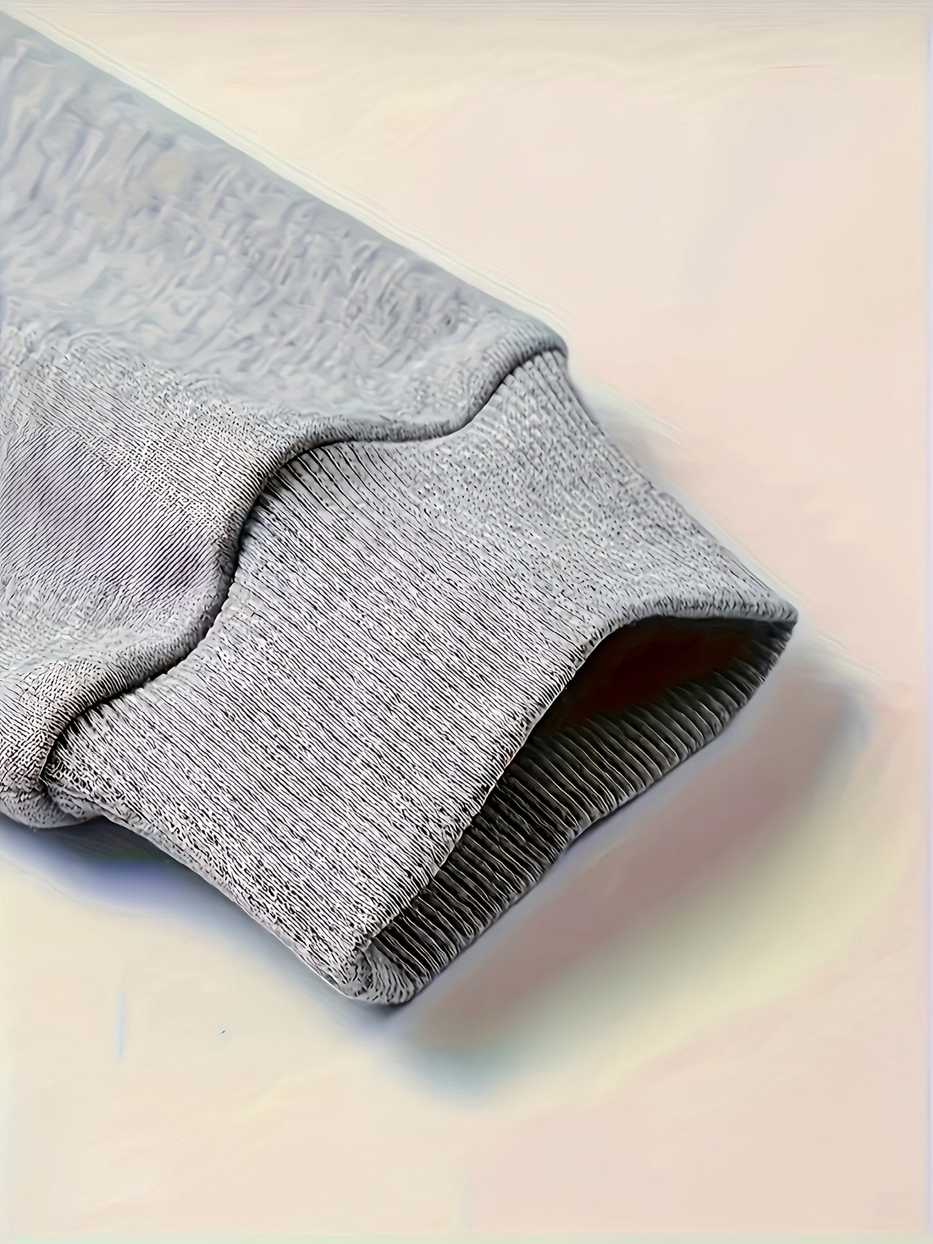 Men's Winter Fleece-Like Sweater Vest Jacket - Thickened Round Neck Long Sleeve Inner Layer, Machine Washable.