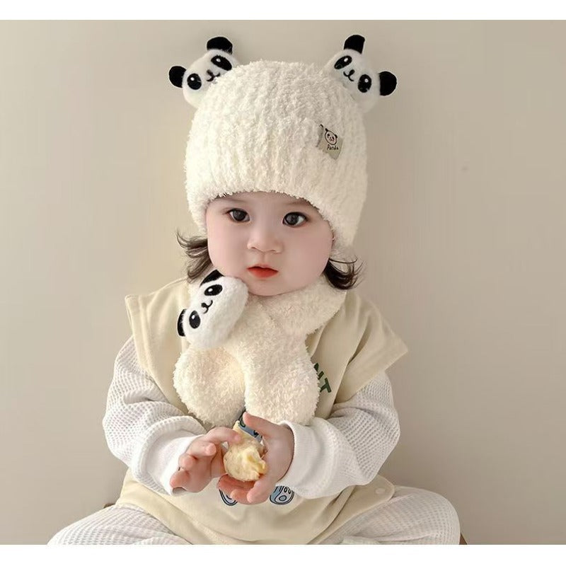 1pc & Winter Ear Warmer with Panda Ears & Pom-Pom-like Patches