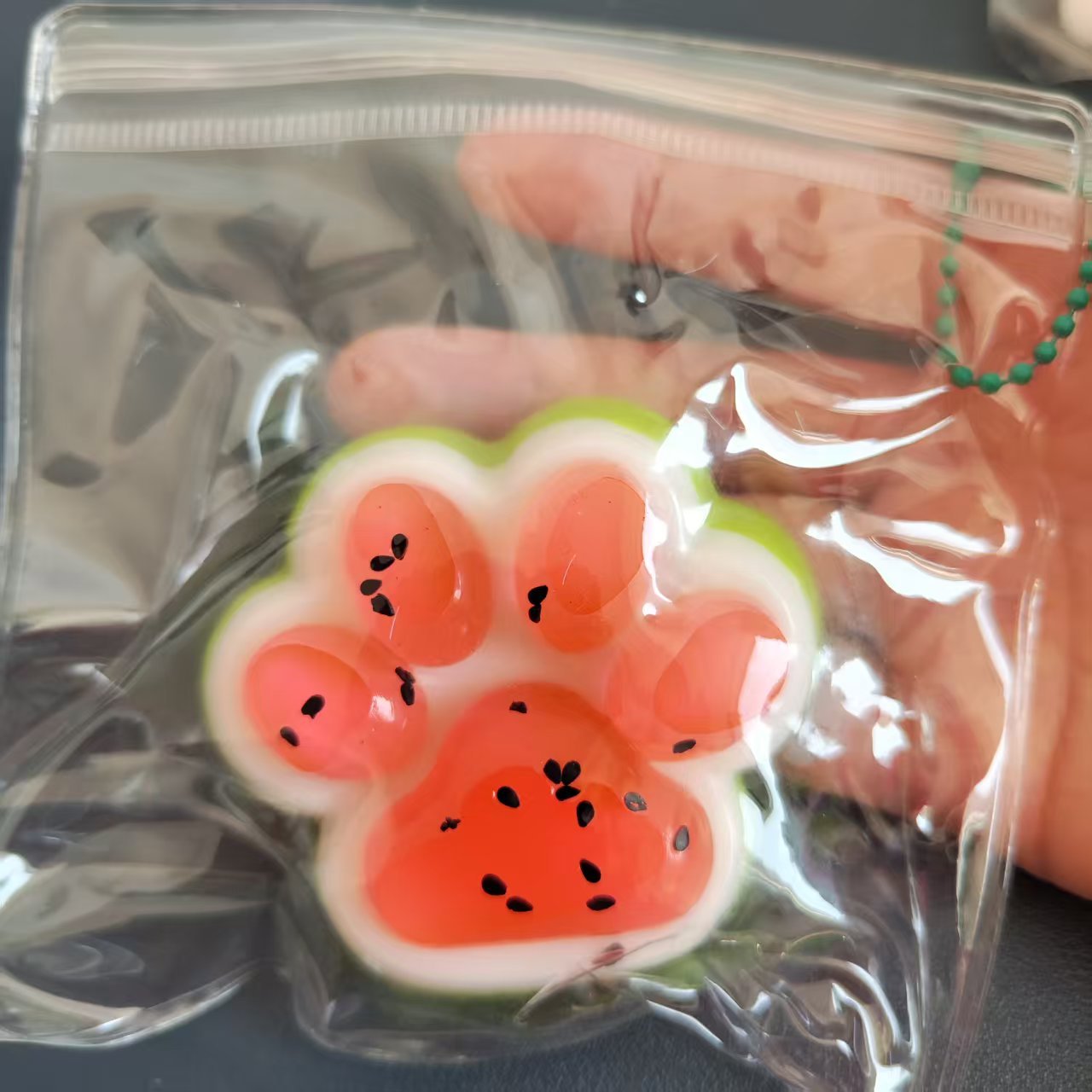 Watermelon Cat Paw Soft Gel Venting Toy - Cute Fruit-Themed Fidget Toy for Fun and Relaxation, Portable & Fun Desk Accessory for Office, Travel, and Home - Ideal Collectible Gift!