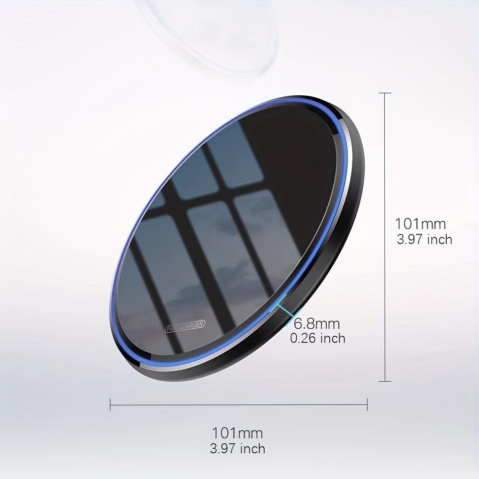Fast Wireless Charger ALDNOAH Fast Wireless Charger | 15W, USB Type-C Charging Pad, Compatible with iPhone 16 15 14 13 12 Pro Max Mini 11 XS XR X 8 Plus Airpods 4 3 2, Samsung Galaxy S24/S23/S23 Ultra/S22/S22+/S22 Ultra/S21