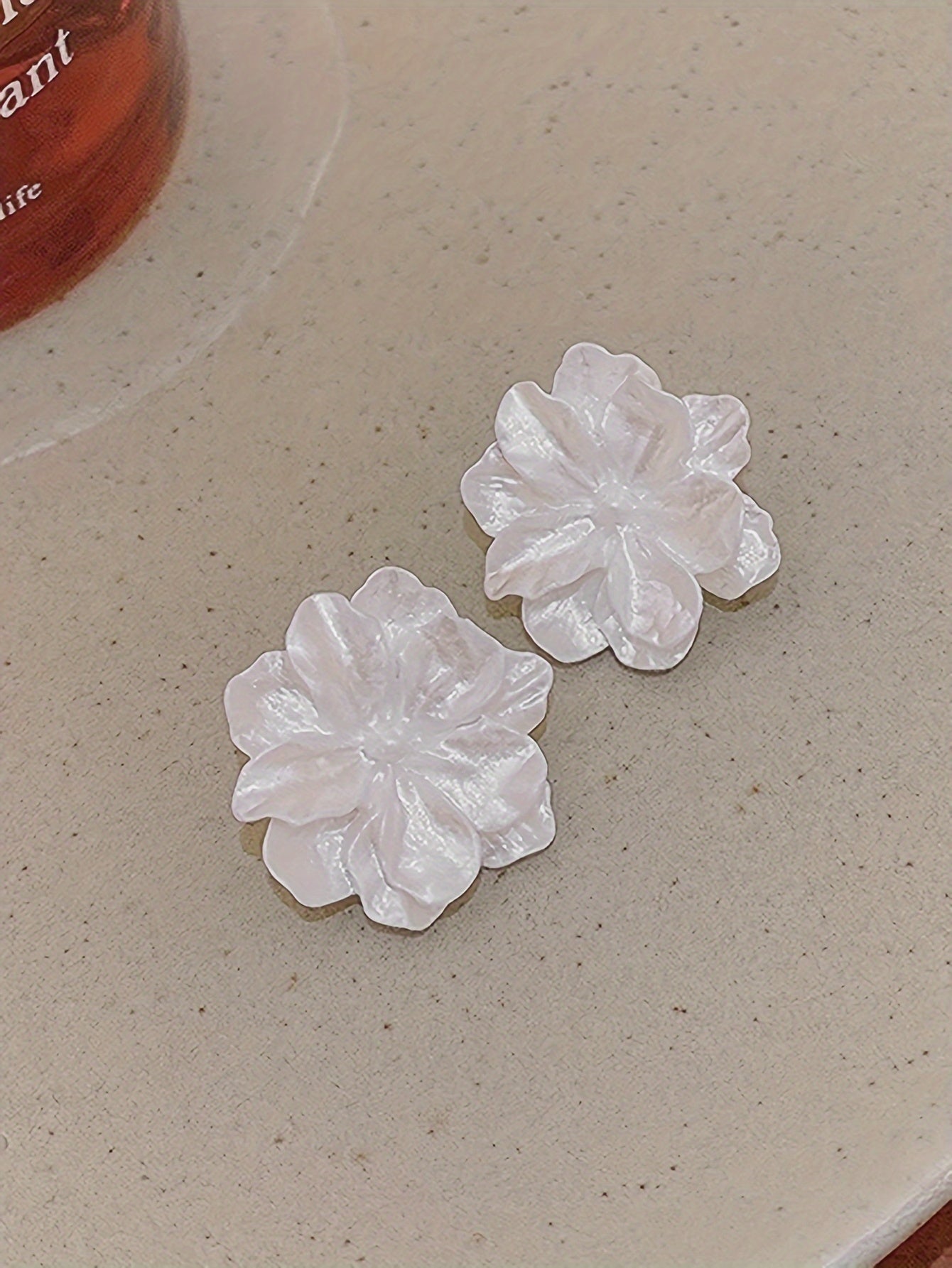 Elegant Floral Bloom Stud Earrings - Hypoallergenic Acrylic, Iron-Free Ear Needles, Perfect for Daily Wear, Parties, Weddings, Banquets, Business Events, and Leisure Activities - One Pair