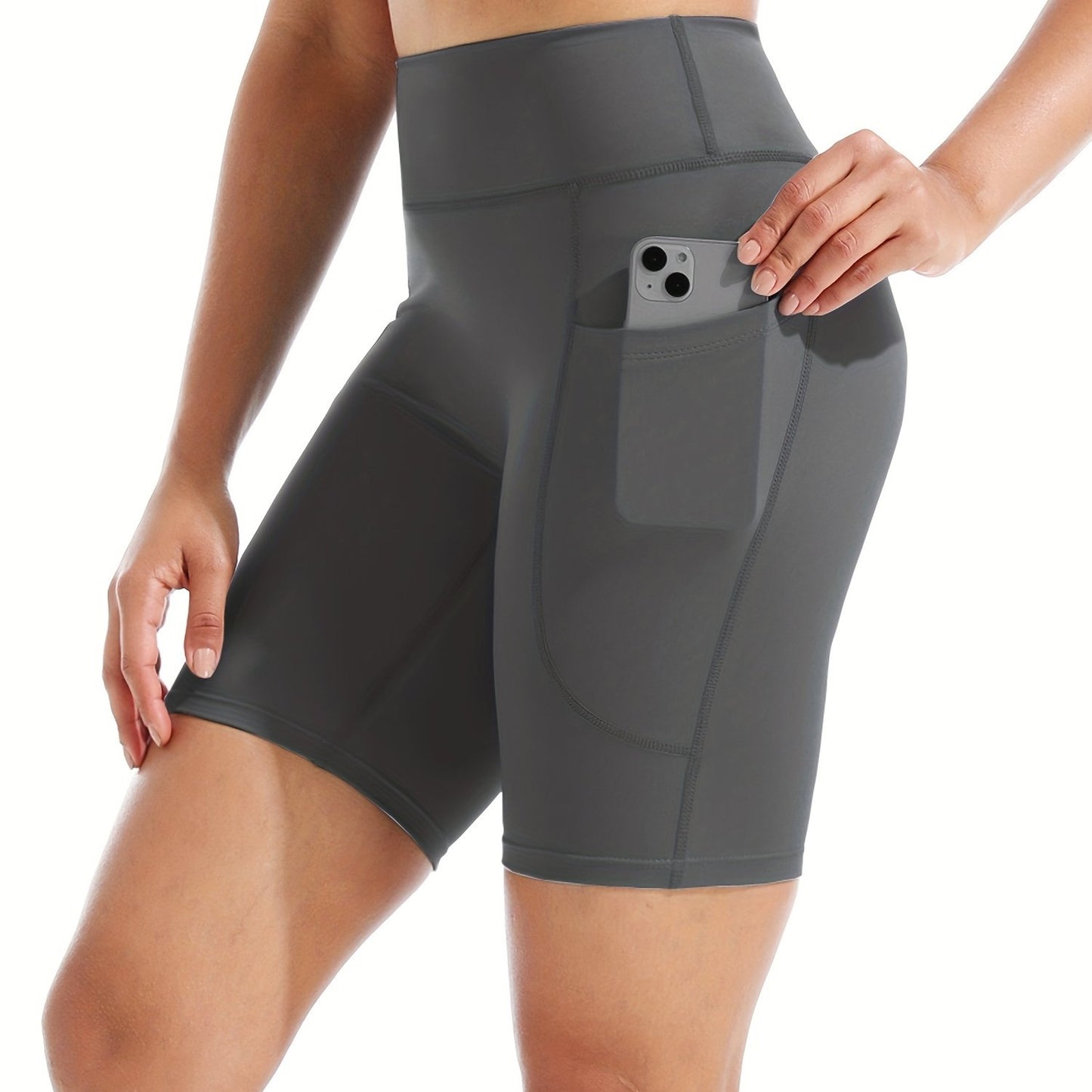 High Waist Quick Drying Yoga Tight Shorts, High Elastic Pilates Cycling Shorts, Women's Activewear