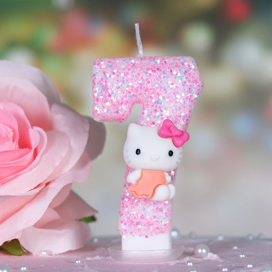 Hello Kitty Celebration Candle - 1pc Kawaii Number Candle for Birthday Party Holiday Countdown Christmas Thanksgiving Gift