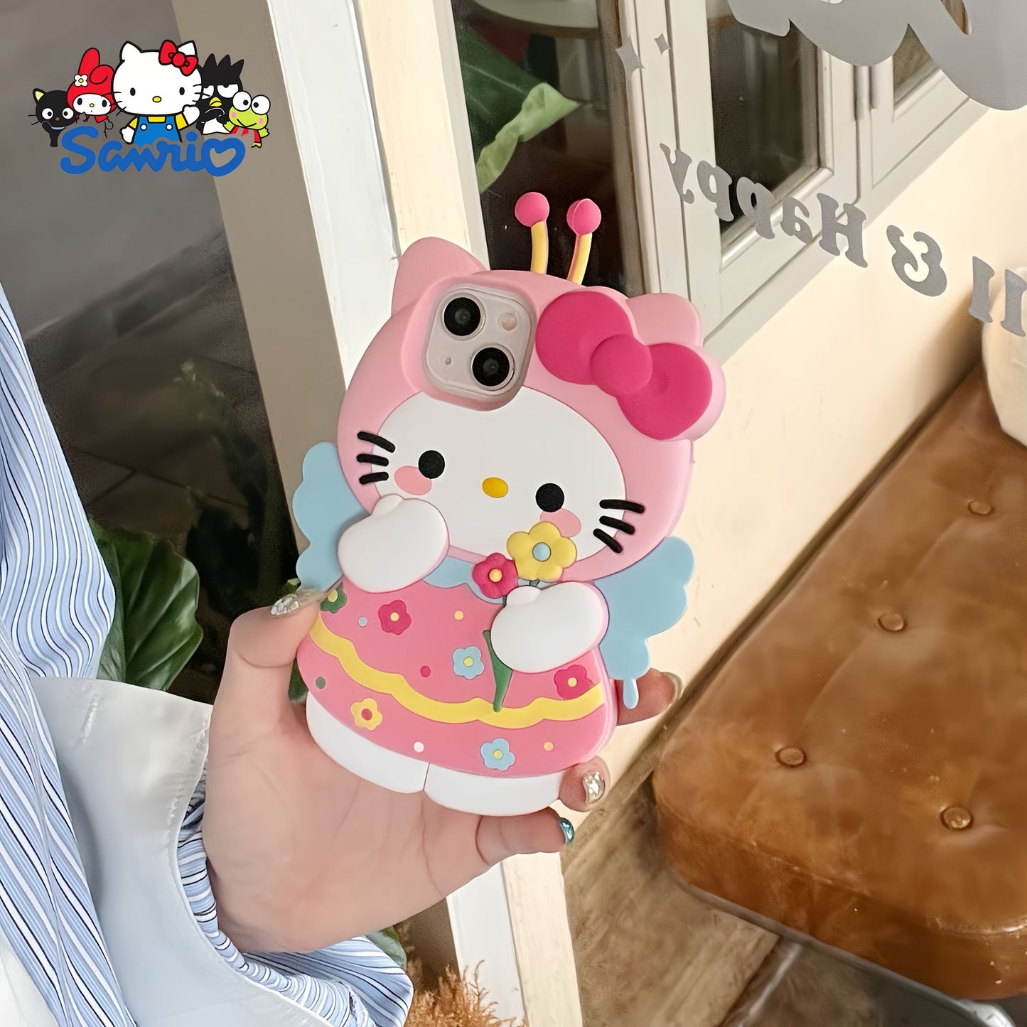 Hello Kitty Officially Licensed Cartoon Phone Case - Full Silicone Soft Shell for iPhone 15/14/13/12/11/XS/XR/X Plus Pro Max Mini