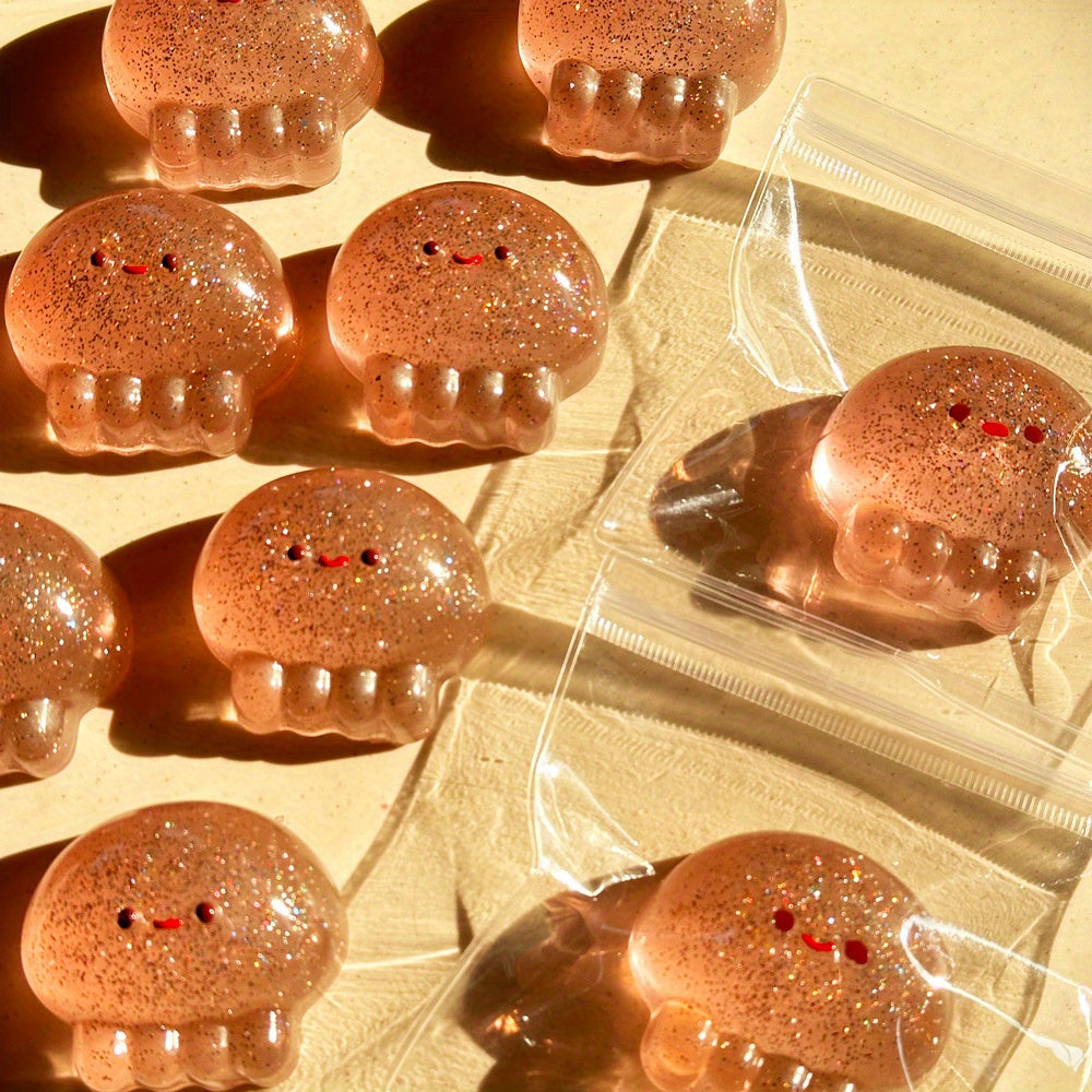 [Squishy Jellyfish Toys] Transparent Squishy Cute Jellyfish Toys | Perfect for Christmas, Halloween, And Easter Egg Hunt Party Favors, Easter Basket Fillers, Toys for Easter Parties, And Supplies for Easter Prizes That Can Fi