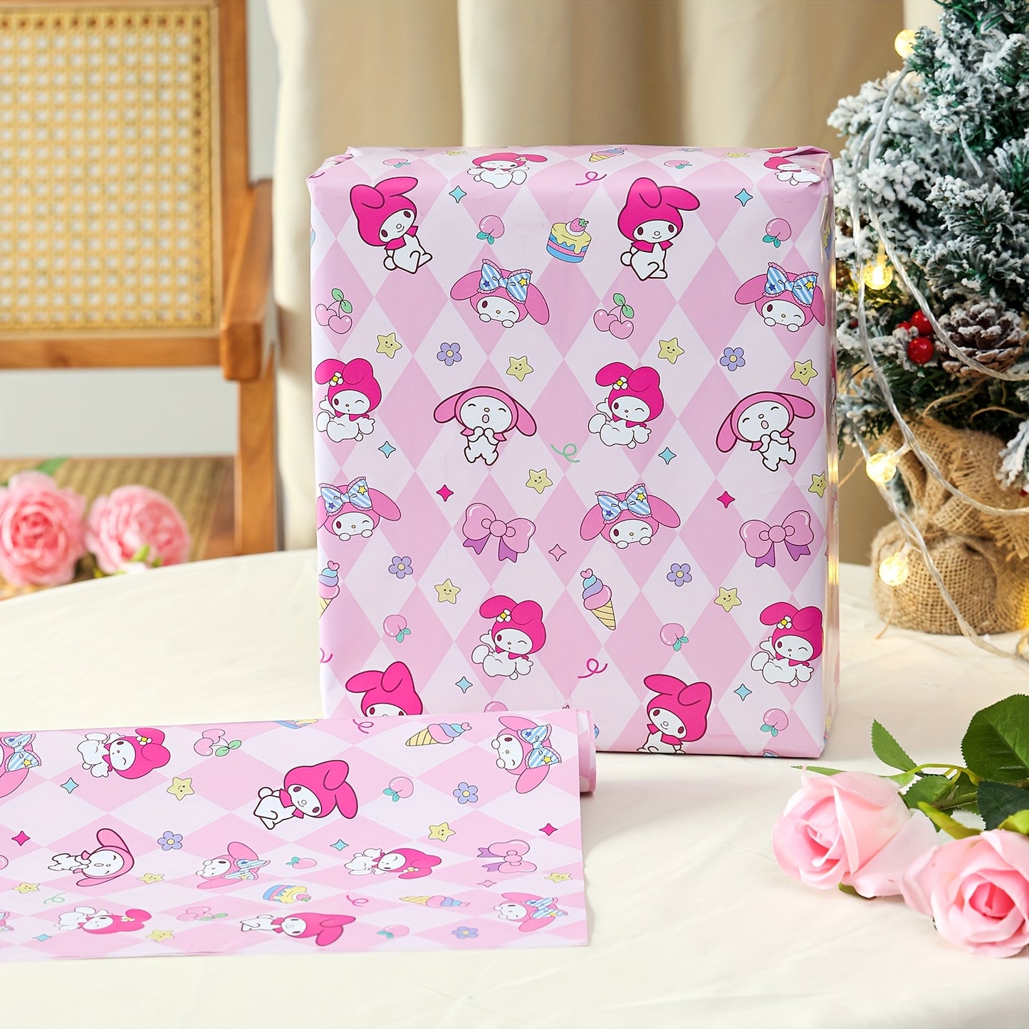 [Stylish New Designs] Sanrio Wrapping Paper | 5/10pcs | Featuring Stylish New Designs of kuromi, My Melody, Cinnamoroll, and hello kitty | Gift Wrapping Paper, Floral Wrapping Paper, Christmas Gift Wrapping Paper, and Holiday