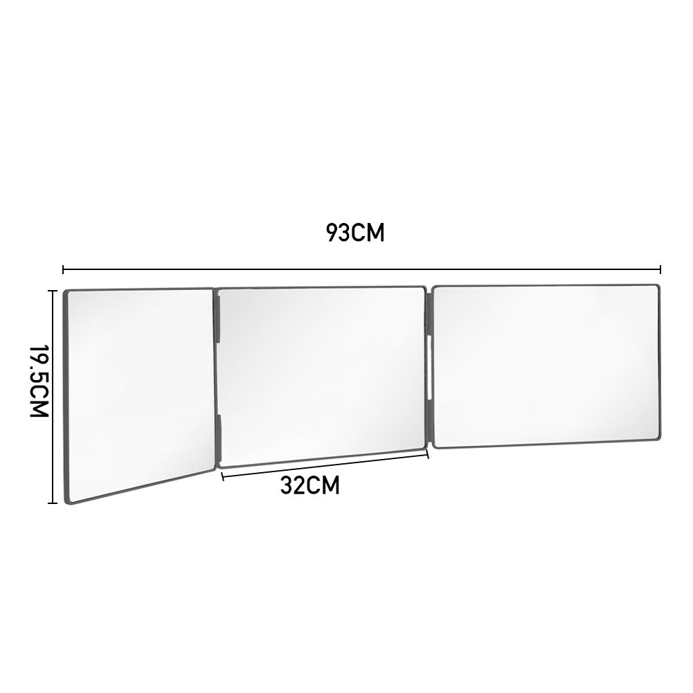 Rotating Three Way Mirror Hair Clipper, 3-way Rotating Folding Makeup Mirror,