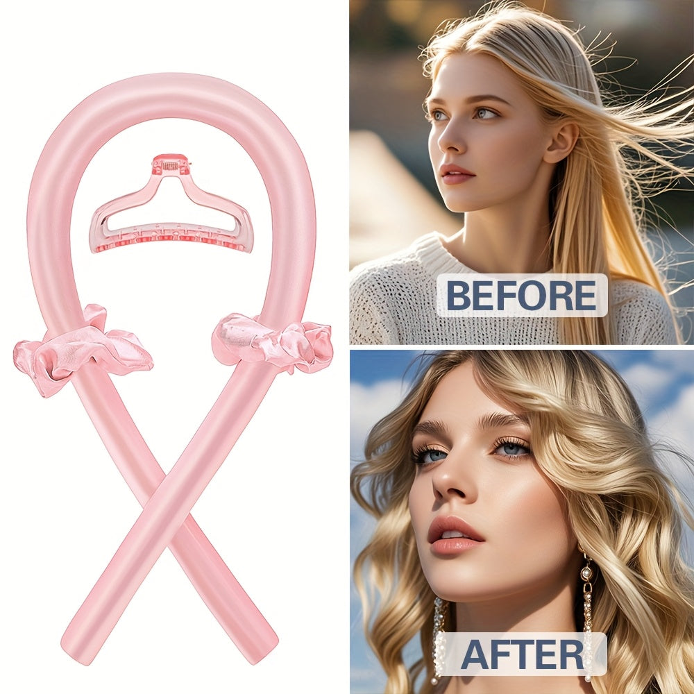 Satin Heatless Curling Set for Soft Overnight Curls