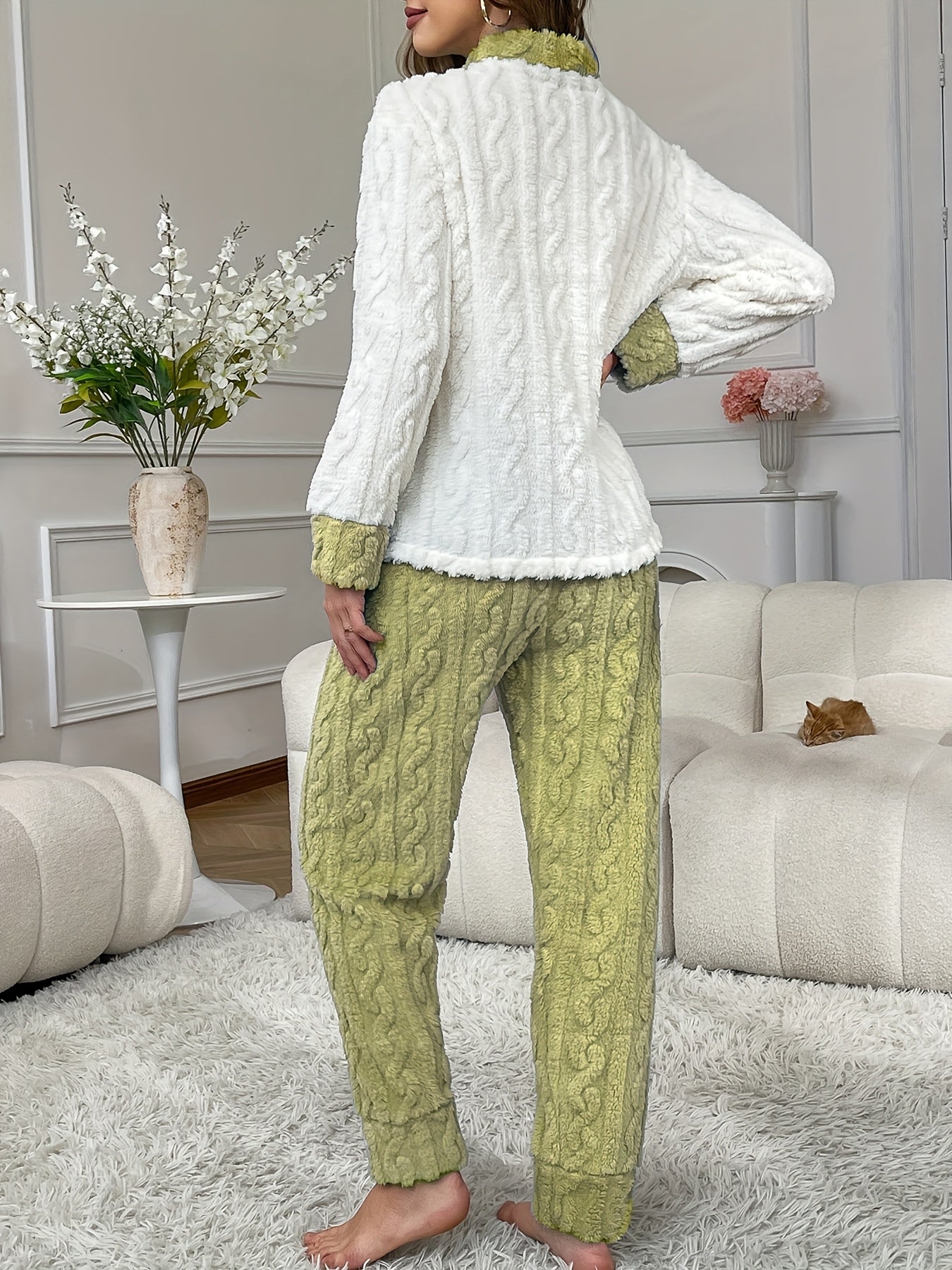 Autumn/Winter New 's Pajama Set, Long Sleeve & Legs