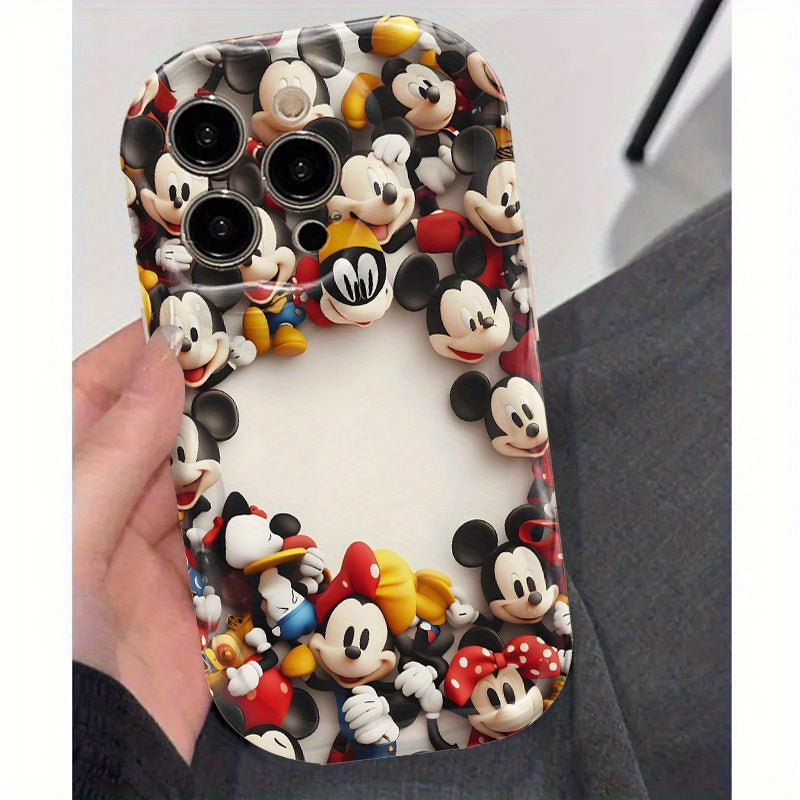 Authorized Disney Mickey Mouse - Mickey Fashion Best Protection Cartoon Cover for Apple iPhone 16 Pro Max/ 16 Plus/ 16 Pro/ 16/ 15 Pro Max/ 15 Plus/ 15 Pro/ 15/ 14/ 13 Mini/ 12 Mini Phone Case, Cute Gift Couple Use, Fall Pr