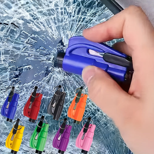 2-in-1 Emergency Rescue Master - Safety Belt Cutter and Window Breaker with Durable Metal Hammer for Quick Escape - Essential Life-Saving Tool for Vehicle Emergencies