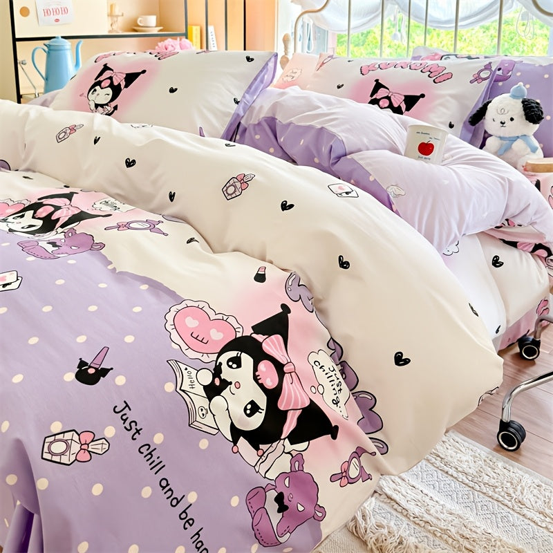 Sanrio 4pcs Bedding Set – Cute, Soft, Comfortable, Durable