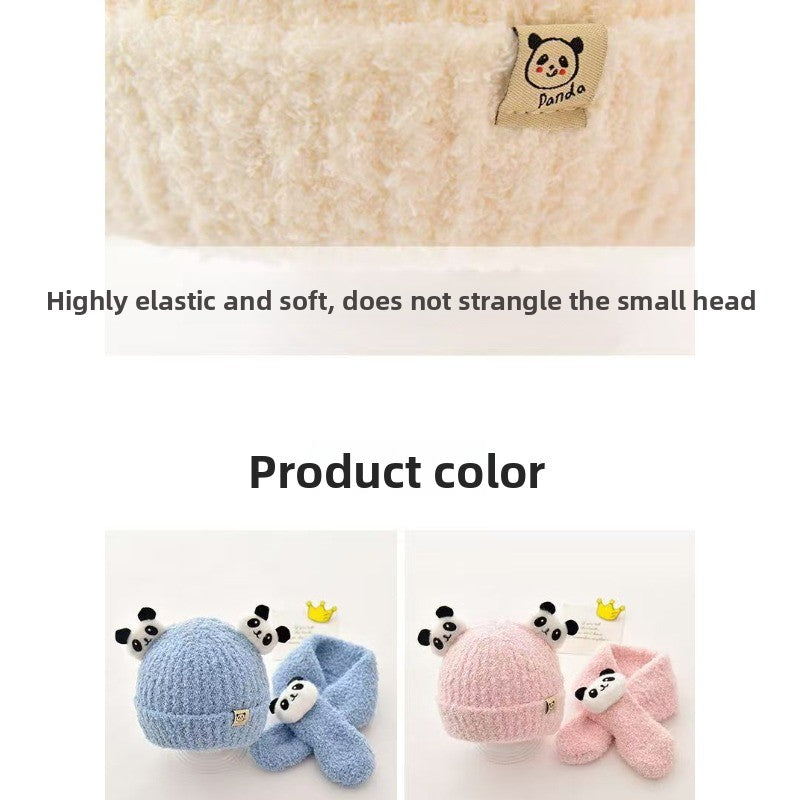 1pc & Winter Ear Warmer with Panda Ears & Pom-Pom-like Patches