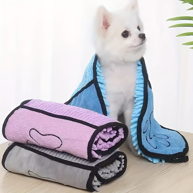 Quick-Dry Super Absorbent Pet Bath Towel For Dogs & Cats - Perfect For Grooming & Bathing!