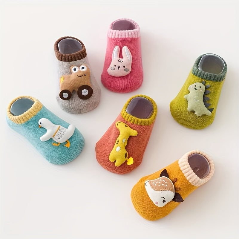 3 Pairs Cute Cartoon Animal Socks for Toddlers