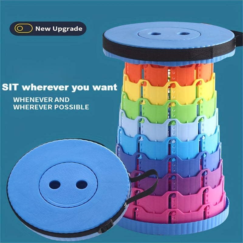 1pc Ultra-Lightweight Portable Folding Stool - Durable & Easy-to-Carry for Camping, Hiking, Fishing Adventures - Perfect Outdoor seating Solution
