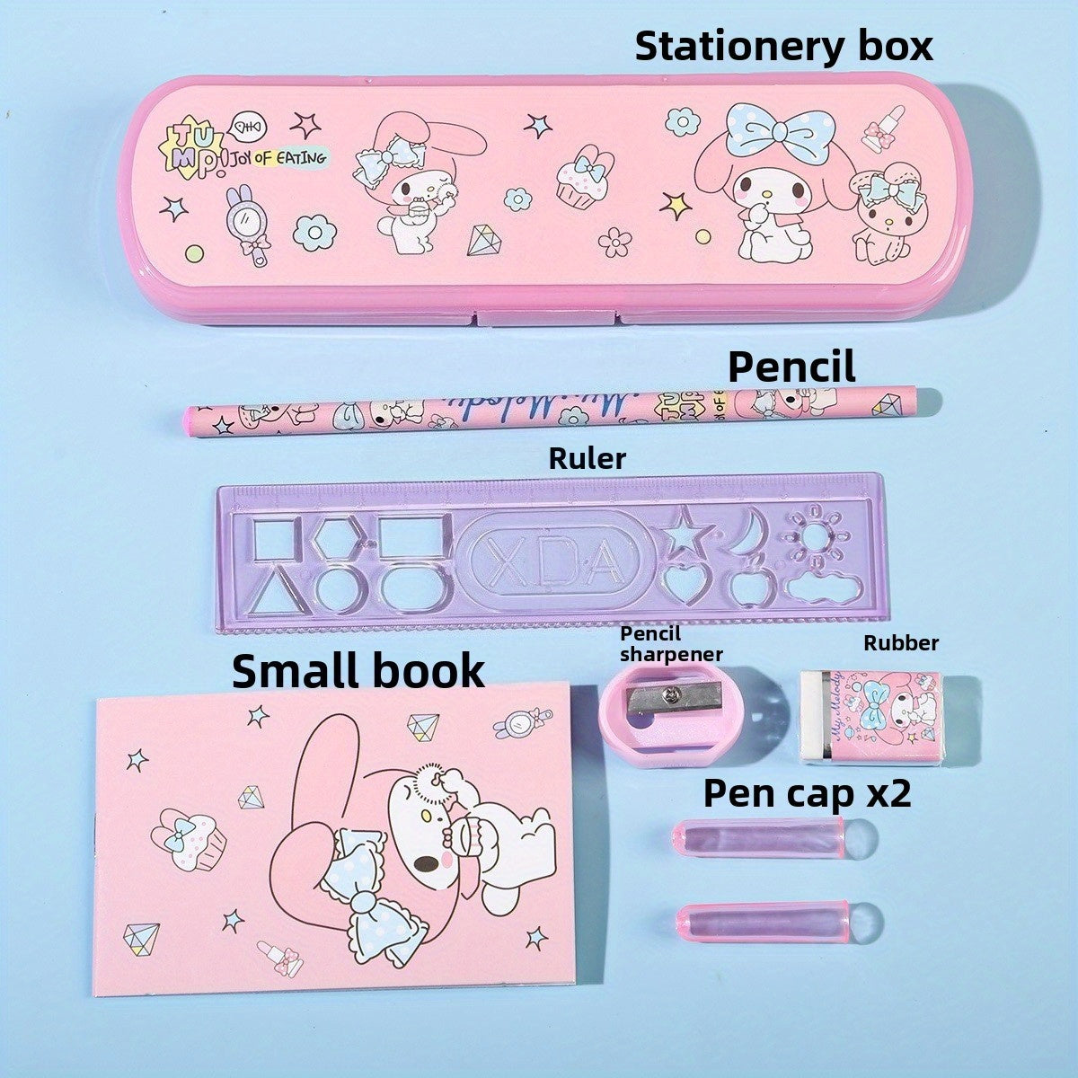 8pcs Sanrio Series Gift Student Stationery Set
