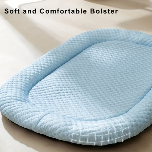 Light Blue Washable Summer Cooling Mat for Dogs - Cool Bean Pad for Pets When Going Out, Car Pet Cooling Pad, Breathable and Comfortable, Heat Dissipation and Ventilation, Kühlmatte Hund