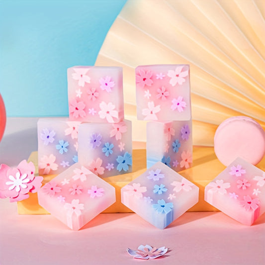 [2-Pack Cherry Blossom Erasers] 2-Pack High Value Cherry Blossom Translucent Rubber Erasers | Creative Small Fresh Erasers for Students, Desktop Decor, Clean Wiping, No Trace