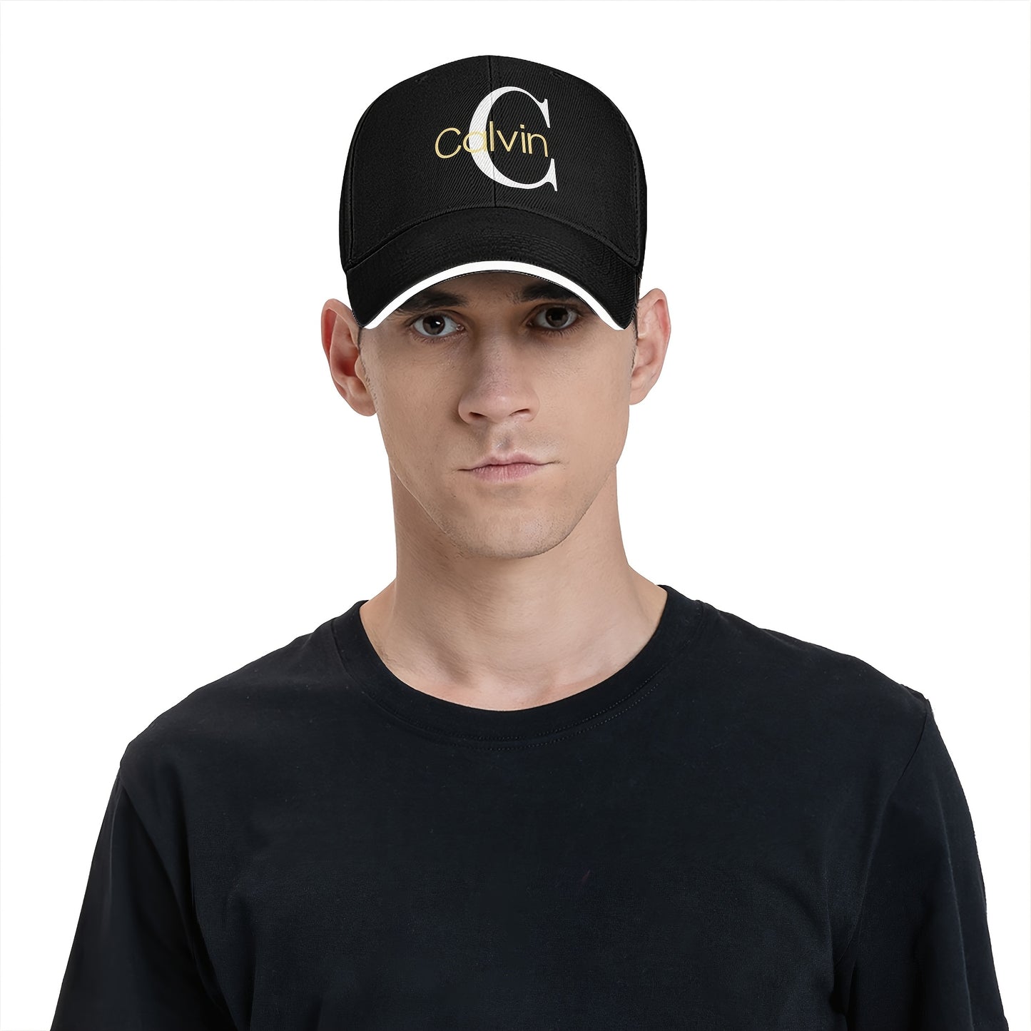 1pc Calvin Letter Print Baseball Cap - Adjustable, Breathable Dad Hat for Men & Women, Perfect for Outdoor Activities & Gatherings, Ideal Gift Choice, Outdoor Headwear | Stylish Dad Hat | Mesh Back Hat