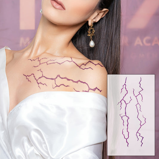 Purple Fake Vein Bloodline Pattern Tattoo Sticker for Daily Party and Festival Decoration.