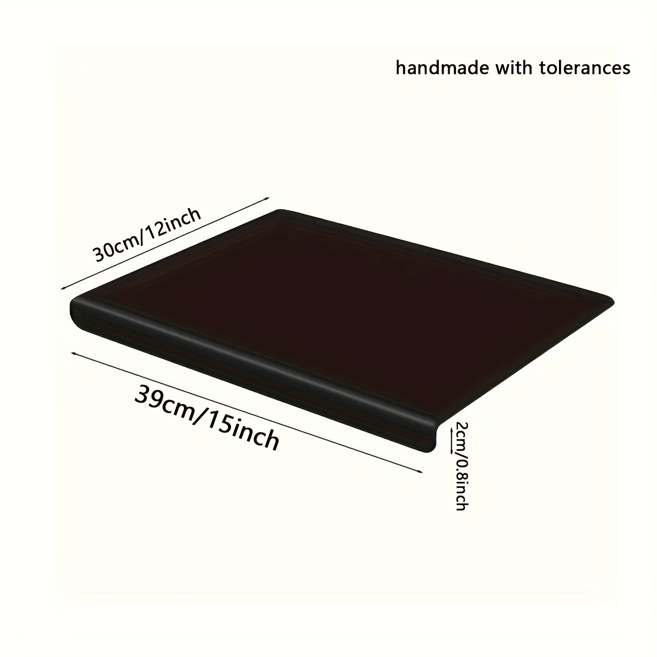Large Black Cutting Board – Lip Edge, Non-Slip, Durable