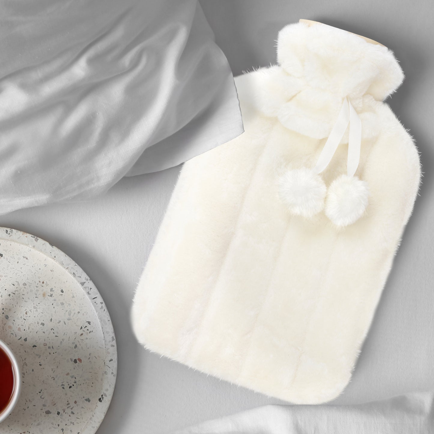 Cosy Hot Water Bottle with Plush Cover