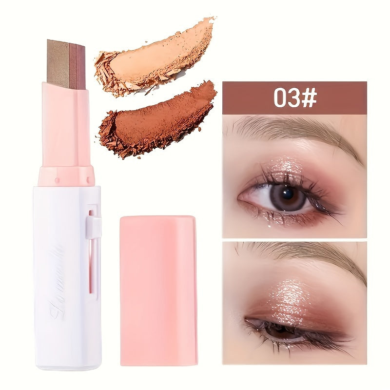 6pcs Double-Color Iridescent Eyeshadow Stick Set