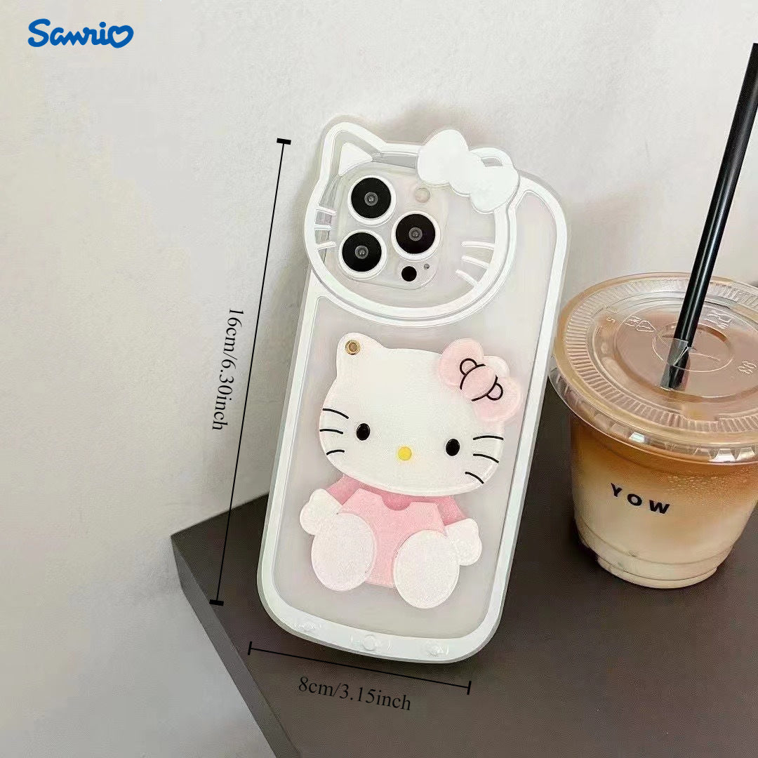 Sanrio Cartoon Phone Case - Mirror Finish, Soft TPU Shell, Cartoon Design, Compatible with iPhone 15/14/13/12/11/XS/XR/X Plus Pro Max Mini - Authorized, Trendy, Fashionable, and Creative All-Inclusive Accessory