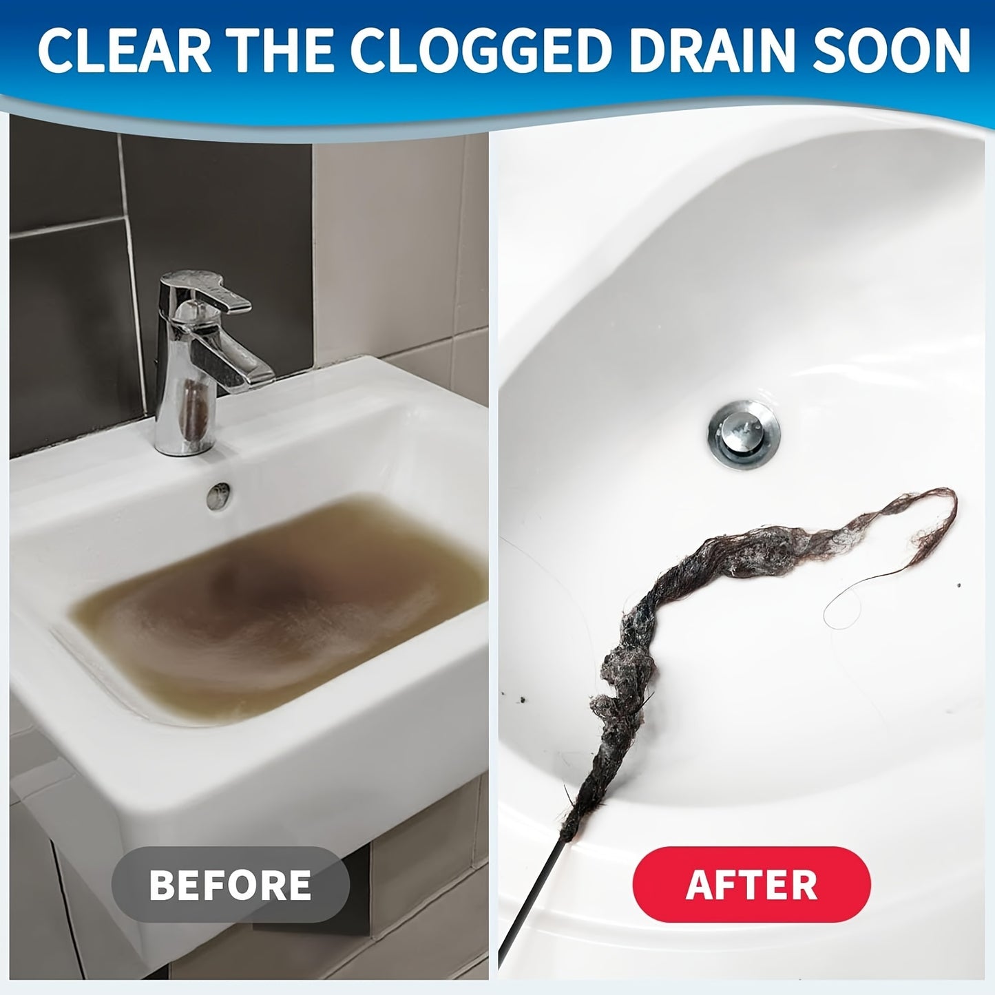 [3pcs Long Stainless Steel Remover] 3pcs Extra Long Stainless Steel Drain Clog Remover Hooks with Nylon Coating - Ideal for Bathroom Sink, Bathtub & Shower Drains