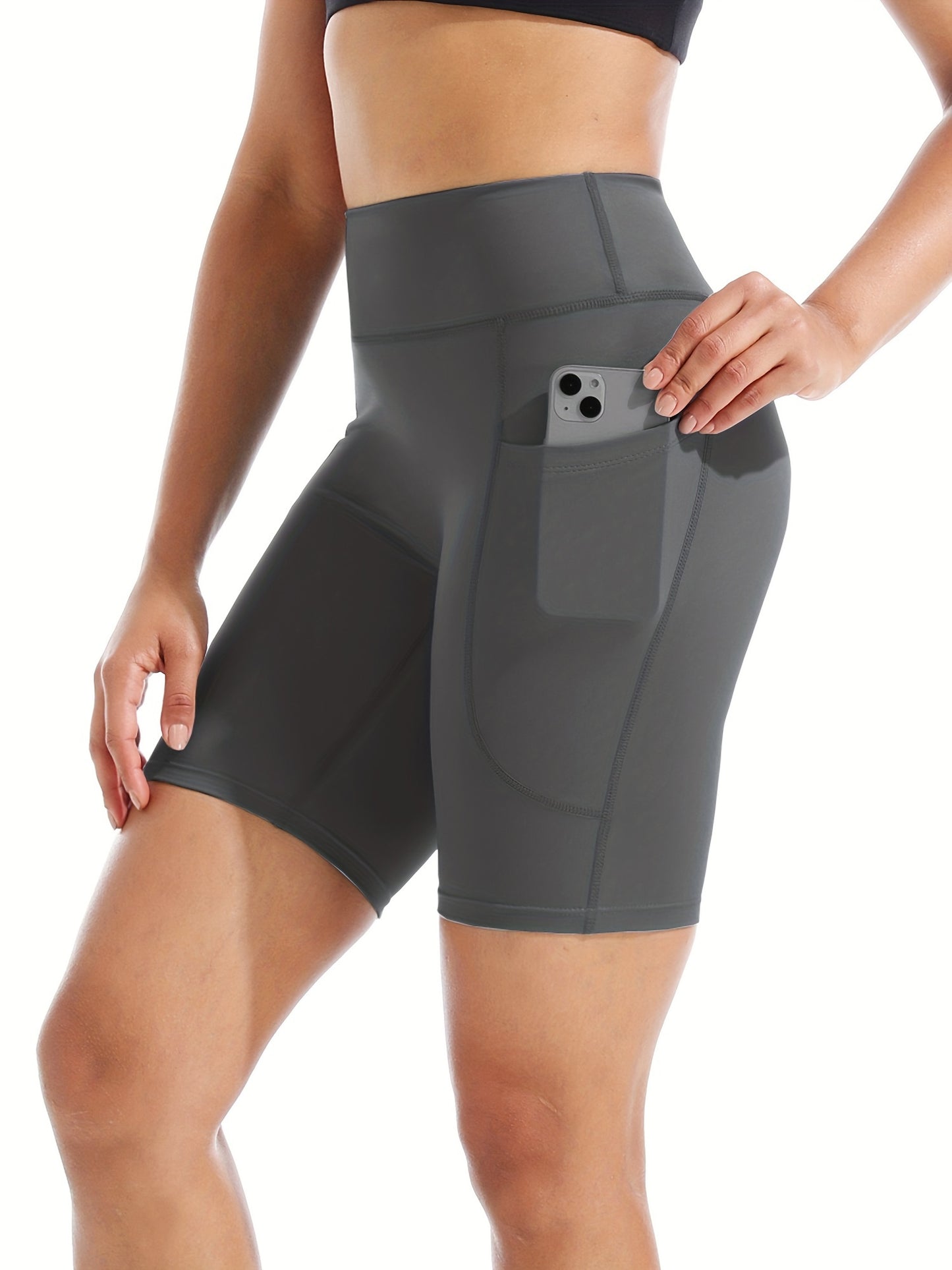 High Waist Quick Drying Yoga Tight Shorts, High Elastic Pilates Cycling Shorts, Women's Activewear