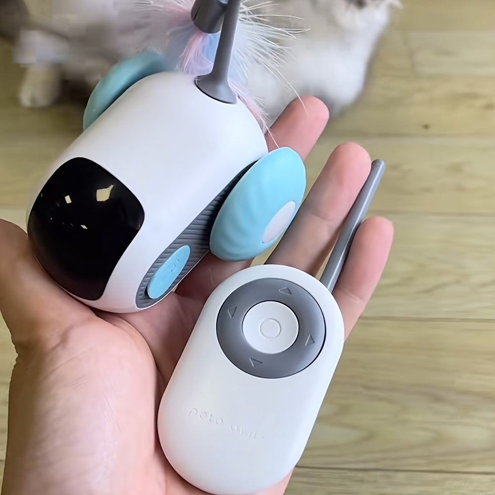 Remote Control/ Autopilot Dual-mode Teasing Cat Toy Electric Car, Teasing Cat Stick, Pet Supplies