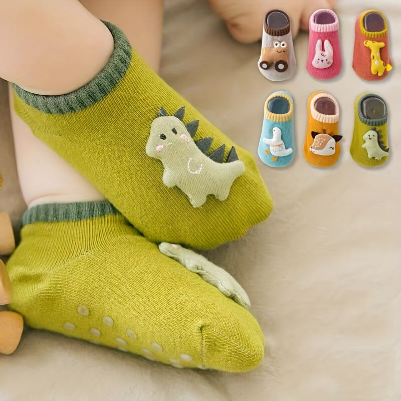 3 Pairs Cute Cartoon Animal Socks for Toddlers