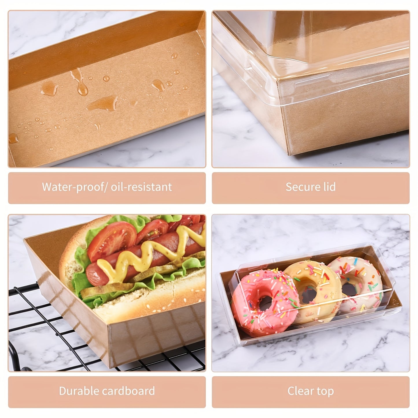 Stackable Baking Boxes 20 Stackable Transparent Plastic Baking Boxes with Lids.