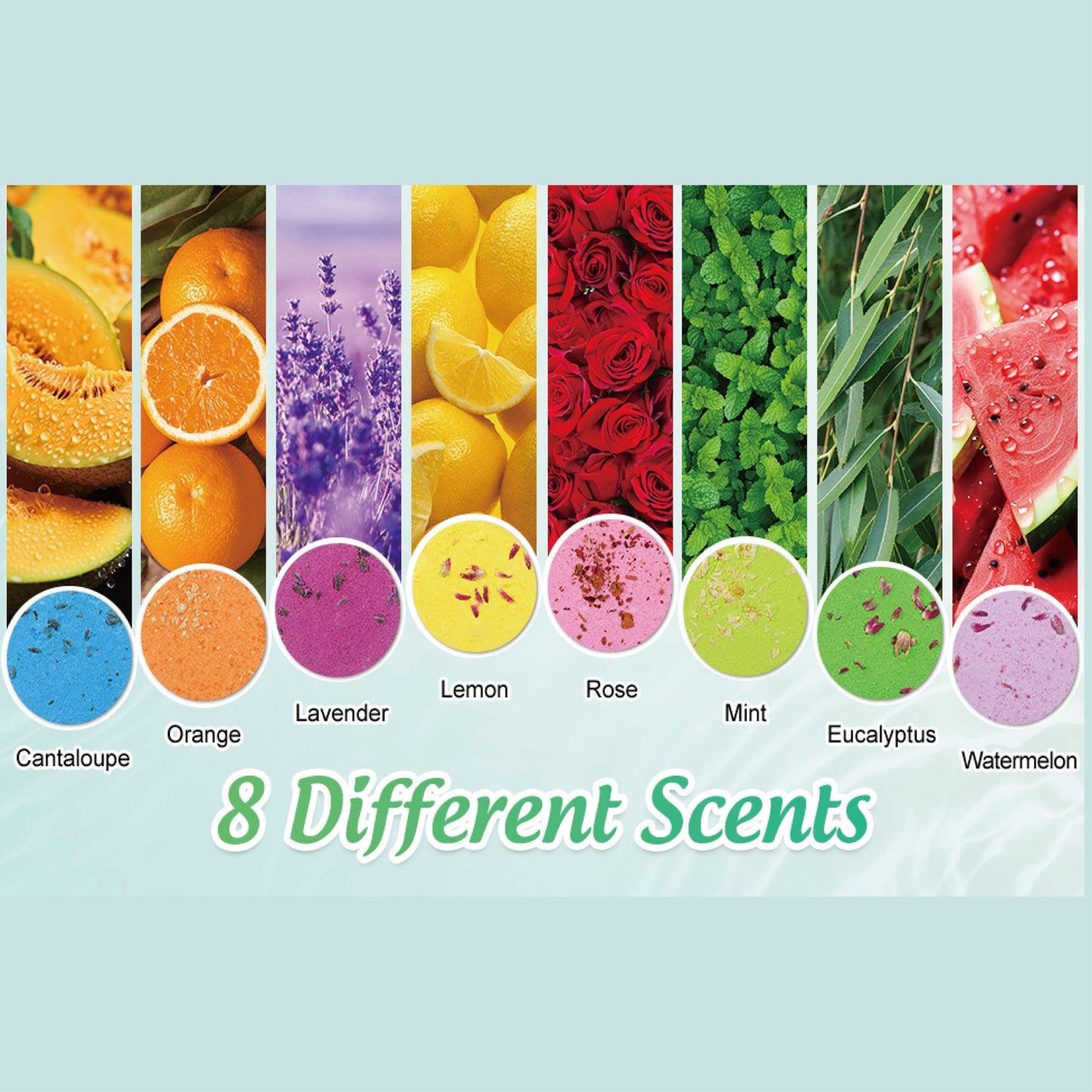 8-Pack Shower Steamers with Essential Oils,Bath Bombs,Self-Care,Gifts for Women And Men.
